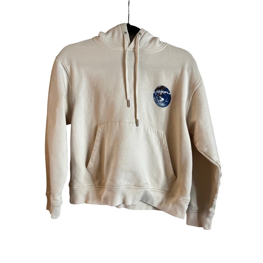 The Kooples Paris Women’s Hooded Sweatshirt With Planet Motif Cotton Small